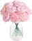 12 PCS Artificial Silk Pink Peonies with Stems – 8-Inch Faux Peony Bouquet for Wedding, Home Decor, Office Table & Festival Gifts